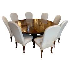 Clever Oscar De La Renta Jupe Movement Expansion Round Dining Table And 8 Chairs In 2020 Round Dining Table Sets Dining Table Round Dining Table