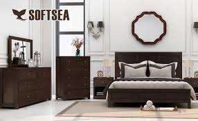 Cheap king size bedroom sets near me. Amazon Com Softsea 6 Pieces King Bedroom Furniture Set Philippe Style Matching King Bed Dresser 5 Drawer Chest Mirror 2 Nightstands Wood King Size Furniture Decor