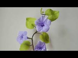 Diy How To Make Morning Glory Flowers By Crepe Paper Lam Hoa Bim Bim Paper Flowers Paper Flower Garlands Paper Flowers Diy