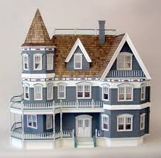 The Queen Anne Victorian Mansion Wooden Dollhouse Kit Doll Shopaholic Doll House Dollhouse Kits Real Good Toys