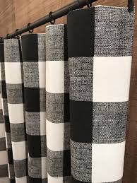 Black And Tan Buffalo Check Curtains Black And White Large Buffalo Check Modern Farmhouse Curtains Etsy Plaid Curtains Curtains Living Room Farm House Living Room