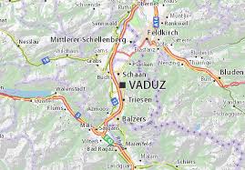 The most prominent landmark of vaduz is vaduz castle, being perched atop a steep hill in the middle of the city. Michelin Landkarte Vaduz Stadtplan Vaduz Viamichelin