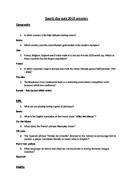 Winter olympic games trivia game olympic games for kids, olympic idea, winter olympic. Sports Day Quiz 2018 Teaching Resources