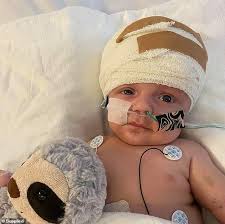 Little boy Lucas Anthony is raced to hospital for brain surgery