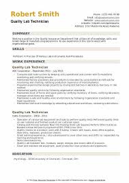 As the lab technician resume template for word shows, this is also the section to list certifications and professional trainings. Quality Lab Technician Resume Samples Qwikresume