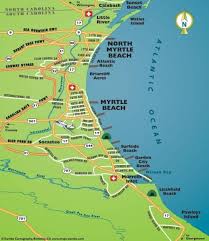 This is a really long drive, so it's not very realistic to drive nonstop. Road Map Of Myrtle Beach South Carolina Grand Strand Showing Area Attractions Myrtle Beach Map Myrtle Beach Vacation South Carolina Beaches