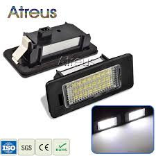 2 Pcs Car Led License Plate Luz 12 V Smd3528 Led Lampada Numero Da Placa Para Audi A4 B8 A5 S5 Q5 Tt Rs Para Vw Volkswagen P Audi A4 Number