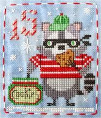 15 Rascal Raccoon Of The Brooke S Books Advent Animals Cross Stitch Freebies Cross Stitch Animals Cross Stitch Patterns Cross Stitch Freebies