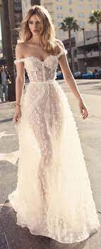 Muse By Berta Wedding Dress Off The Shoulder Corset Floral Wedding Dress Etheral Br Fitted Wedding Dress Trendy Wedding Dresses Fit And Flare Wedding Dress