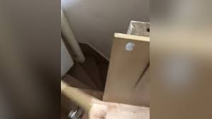 8_ a complex framework of wood composes the lining, hiding speakers, lighting and air conditioners, and also worked with partition for the kitchen spaces, toilet and stair access. Kitchen Cupboard Leads To A Secret Back Door And People Are Amazed Metro News