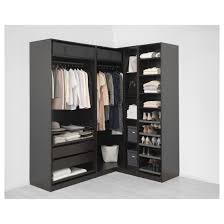 Pax Corner Wardrobe Black Brown Undredal Undredal Glass Ikea In 2020 Pax Corner Wardrobe Corner Wardrobe Ikea Pax Corner Wardrobe
