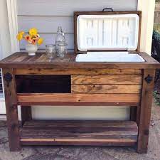 This is how you'll cut out the channels in the legs that support the frame of the cooler. Free Shipping Reclaimed Wood Bar Cart Or Cedar Cooler Etsy