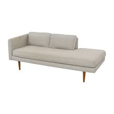 The cushion height is approximately 18. 45 Off West Elm West Elm Monroe Mid Century Chaise Lounger Sofas