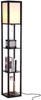 Suspension lamp with diffused and direct light. Amazon Com Brightech Maxwell Modern Led Shelf Floor Lamp Skinny End Table And Nightstand For Bedroom Combo Narrow Side Table With Standing Accent Light Attached Asian Tower Book