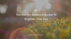 But scattered along life's pathway, the good they do is inconceivable. 80 You Are My Sunshine Quotes To Brighten Your Day