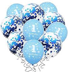 Happy 1st birthday wishes & messages for baby boy & girl. Amazon Com Baby Boy First Birthday Decorations 1st Birthday Blue Balloon Decorations 12 Inch Confetti And Latex Balloons For Baby Shower Boy Party Decorations Supplies Pack Of 20 Toys Games