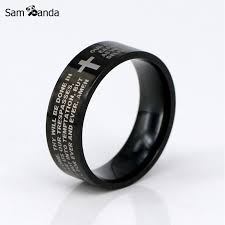 Ensuring that you can find the items for your business or for yourself, we provide the latest and most popular fashion jewelry styles and plentiful accessories categories. New English The Lord S Prayer Vintage Ring Men Women Stainless Steel Cross Jewelry Mens Black Jesus Titanium Rings Rings For Men Cross Jewelry Titanium Rings
