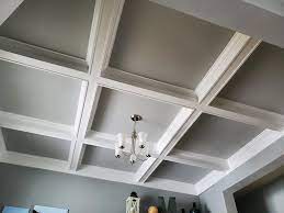 They're generally built out of wood into shapes that form a grid. Coffered Ceiling Diy Demo Finish Carpentry 7 Steps With Pictures Instructables