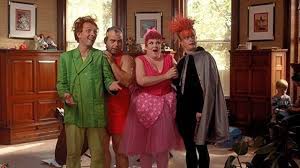 Fred can be very scary at times, like tapping the young elizabeth on the head and cutting her hair while she's asleep. Drop Dead Fred 1991 Other Imaginary Friends At The Doctors Office Warn Fred About The Green Pills Tom Bethke Peter Bre Imaginary Friend Fred Elizabeth Grey