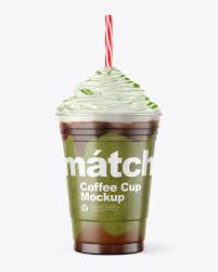 Download Coffee Cup With Matcha Powder Topping Mockup In Cup Bowl Mockups On Yellow Images Object Mockups PSD Mockup Templates