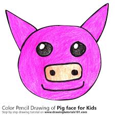Draw two ovals that will help to define the places for its head and body. Learn How To Draw A Pig Face For Kids Animal Faces For Kids Step By Step Drawing Tutorials