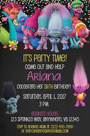 Chalkboard Trolls Birthday Invitation Trolls Kids Birthday Etsy Trolls Birthday Birthday Invitations Kids Birthday Invitations