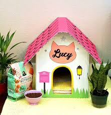 Build mini cute villa house from cardboard for pet ^^. Diy Cardboard Cat House Happiness Is Homemade
