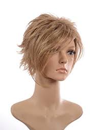 Perfectly chopped bangs have an ability to contour face circumflex while making your jaw line appear sexier. Amazon Com Ash Blonde Short Wig Lightweight Layered Style Face Framing Bangs Stylish Mature Hairstyle Hair Replacement Wigs Beauty