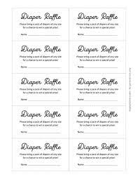 Free Printable Diaper Raffle Cards