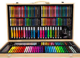 Whether they kid try to color into the lines or not, surely coloring brings a creative spirit for visual differences among children. Art Sets 180 Piece Art Studio Childrens Colouring Set Kids Pencil Crayons Paints Creativity Kits Color Natural Size Free Size