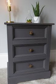 Sold Grey Painted Bedside Cabinet Solid Wood Bedside Table Unique Bedside Table Grey And Gold Bedside Cabinet Stylish Bedside In 2020 Solid Wood Bedside Tables Solid Wood Bedside Unique Bedside Tables