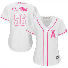 womens kole calhoun authentic pink majestic jersey small