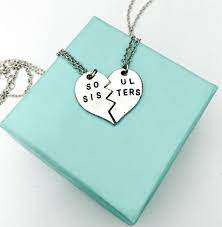 13 95 Yasss Perfect For You And Your Soul Sister 1 Gift That Turns Into 2 For Y Sister Necklace Set Soul Sisters Necklaces Heart Shaped Diamond Pendant