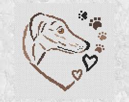 Print on aida or linen. Greyhound Heart Cross Stitch Pattern Fun Dog Design Instant Download Pdf In 2021 Cross Stitch Patterns Easy Cross Stitch Patterns Simple Cross Stitch