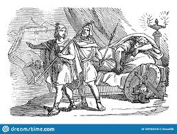 Dibujo Vintage De La Historia Biblica De David Y Abishai Evita La Vida Del Rey Saul Que Duerme Biblia Antiguo Testamento 1 Samu Ilustracion Del Vector Ilustracion De Testamento Historia 169164410