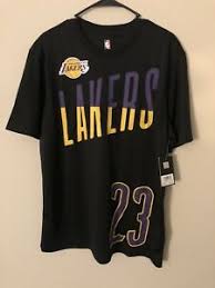 With a team logo and lebron james' name and number on the back, this jersey lets you show your support for king james during the next big game. Lebron James 23 Jersey Tee Los Angeles Lakers Men S Large Black Dri Fit Ebay