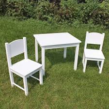Mdf Wooden Kids Table And Chair Set In White Kids Table And Chairs Kids Wooden Table Table And Chair Sets