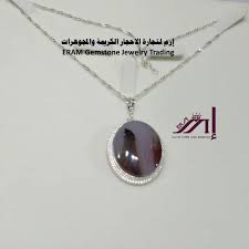ذوقك يعكس اناقتك اقتني اجمل قلادة نسائي عقيق يمني مزهر Agate طبيعي 100 Necklace Silver Necklace Pendant