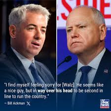 BIT OF A BUFFOON': Billionaire Bill Ackman gives brutally honest reaction  to Walz's debate performance, saying he is a "kind man that will get his  face ripped off in a negotiation." See