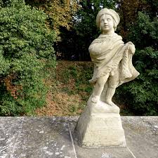 Weikersheim Deutschland Rosengarten Von Schloss Weikersheim Mit Sandsteinskulpturen Aus Dem Garten Von Jagd Und Lustschl Wo Die Hasa Hosa Haassa Skulp