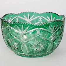 I know that using such glassware has it's risks. Antique Bohemian Emerald Cut To Clear Glass Punch Bowl Circa 1880 At 1stdibs