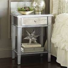 Hayworth Mirrored Silver Nightstand Mirrored Bedroom Furniture Silver Nightstand Mirrored Nightstand