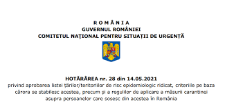 Amintim că persoanele care vin din zona galbenă pot scăpa de carantină dacă sunt vaccinate sau prezintă un test. Cnsu A Actualizat Lista Å£Äƒrilor Cu Risc Epidemiologic Ridicat Stabilind 3 Coduri Rosu Galben Si Verde Financial Intelligence