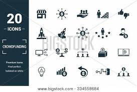 Select from premium crowdfunding icon of the highest quality. Crowdfunding Icon Set Vector Photo Free Trial Bigstock