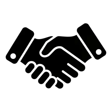 Un Simple Icono En Blanco Y Negro Que Representa Dos Manos Estrechándose En Señal De Acuerdo O Asociación PNG ,dibujos Apretón De Manos, Negocio, Trato PNG Imagen para Descarga Gratuita | Pngtree