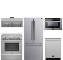 Forno 5 Pc: Range, French Door Refrigerator, 24 in. Built-In Tall Tub  Dishwasher, Microwave Drawer, Range Hood Stainless Steel FBDL-THD-003 - The  Home ...