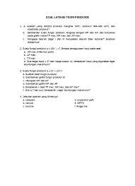 Check spelling or type a new query. Soal Latihan Teori Produksi 1