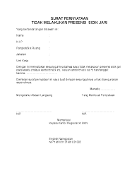 Contoh surat izin cuti kerja pdf dengan ini bermaksud memberitahukan jika saya tidak bisa masuk kerja pada hari ini, senin, 14. Doc Surat Pernyataan Tidak Melakukan Presensi Sidik Jari Andi Kusnaedi Academia Edu