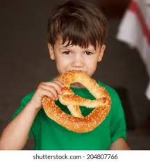 Eating Pretzel Images Stock Photos Vectors Shutterstock