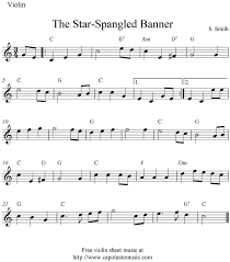 Easy violin music for violin. Sheet Music Violin The Star Spangled Banner Free Easy Violin Sheet Music Notes Violin Sheet Music Sheet Music Notes Violin Sheet